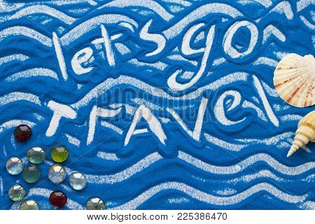 Inscription On A Colorful Sand