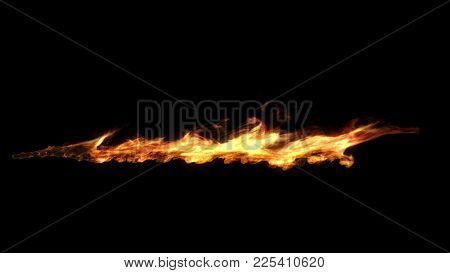 Flame Shooting Out Like A Flamethrower. Computer Generated Effect.