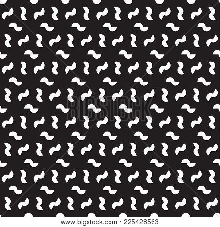 Seamless Black - White Geometric Pattern Vector Illustration