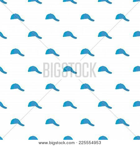Baseball Cap On Side Pattern Seamless In Flat Style For Any Design