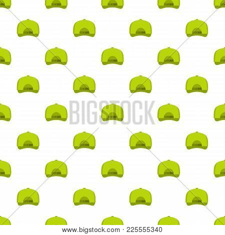 Baseball Cap Back Pattern Seamless In Flat Style For Any Design