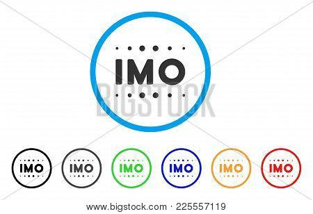 Imo Caption Icon. Vector Illustration Style Is A Flat Iconic Imo Caption Black Symbol With Gray, Yel