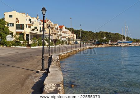 Tradiční řecké město Argostoli na Kefalonia
