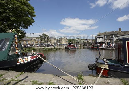 Canal Barges Skipton Summer North Yorkshire