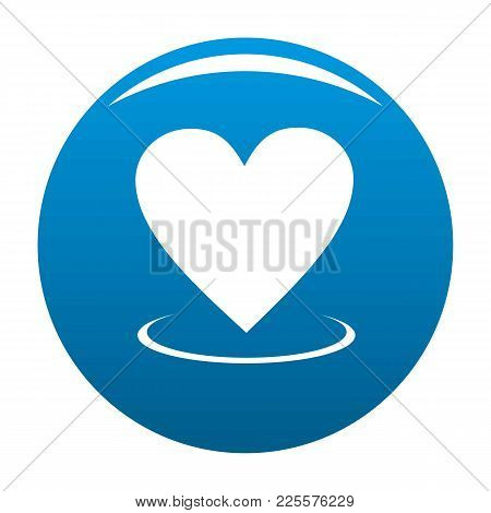 Heart Icon Vector Blue Circle Isolated On White Background