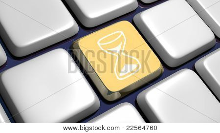 Tastatur (Detail) mit Clepsydra Schlüssel
