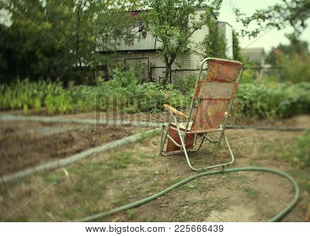 Clamshell Chair In The Garden Tilt Shift