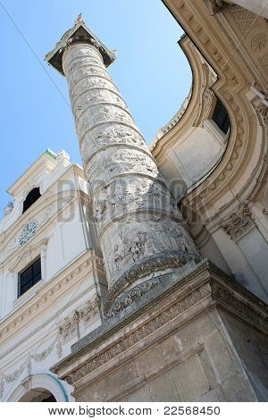 Column of The Karlskirche(St.Charles's,Church),Vienna