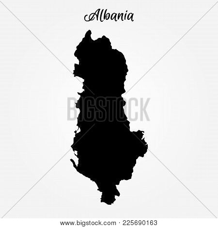 Map Of Albania Illustration.the Size Of The Original