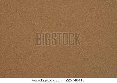 Light Brown Leather Texture Surface. Close-up Of Natural Grain Cow Leather Light Brown Leather Textu