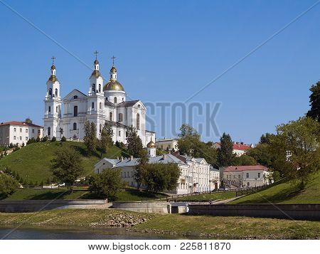 Cathedral Of The Assumption On The Hill And The Holy Spirit Convent In Upper Town On Uspensky Mount 