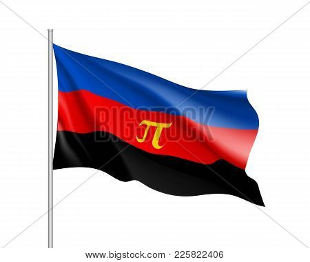 Polyamory Waving Standard Movement Lgbt, Realistic Icon. Flag Of Love Multiply, Gays, Lesbians And S