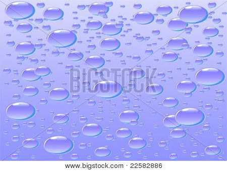 เวกเตอร์วาดแผ่นแก้วกับหยดน้ำฝน