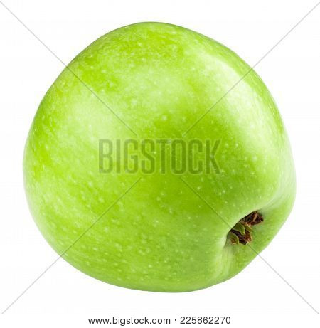 Fresh Green Apple, Isolated On White Background.