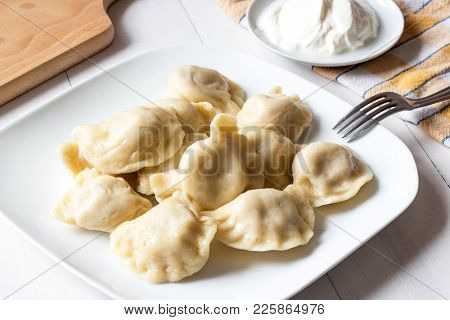 Fresh Traditional Polish Dumplings Called 