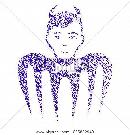 Grunge Manager Spectre Devil Rubber Seal Stamp Watermark. Icon Symbol With Grunge Design And Scratch