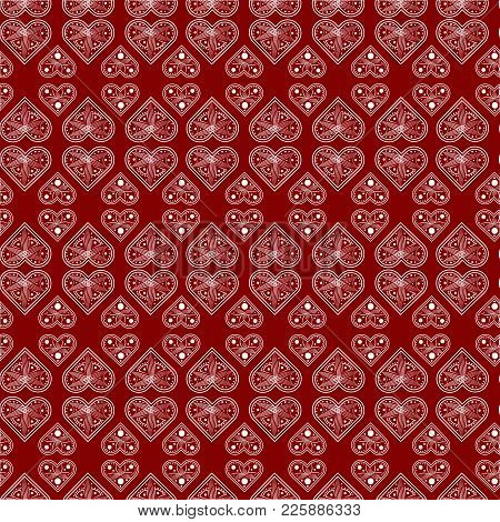 Heart Love Vector. Valentine Card Love Hearts Vector. Sketch Designed Loves Heart. Graphic Red Heart