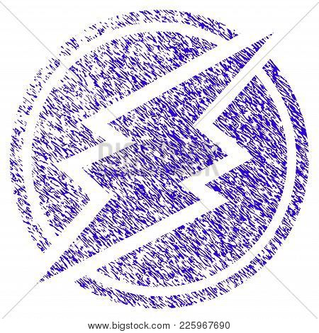 Grunge Electroneum Rubber Seal Stamp Watermark. Icon Symbol With Grunge Design And Dirty Texture. Un