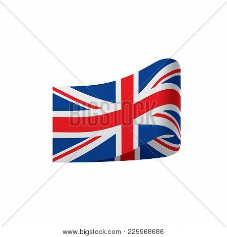 United Kingdom Flag, Vector Illustration On A White Background
