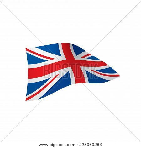 United Kingdom Flag, Vector Illustration On A White Background