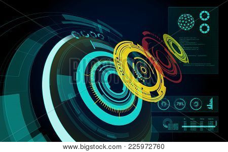 Graphic Of Technological Theme, Abstract Futuristic Background