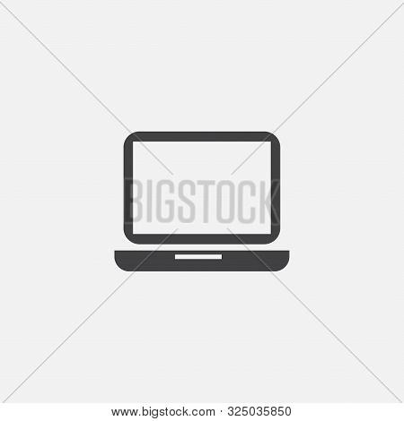 Laptop Flat Icon Design. Laptop Symbol Design. Vector Collection