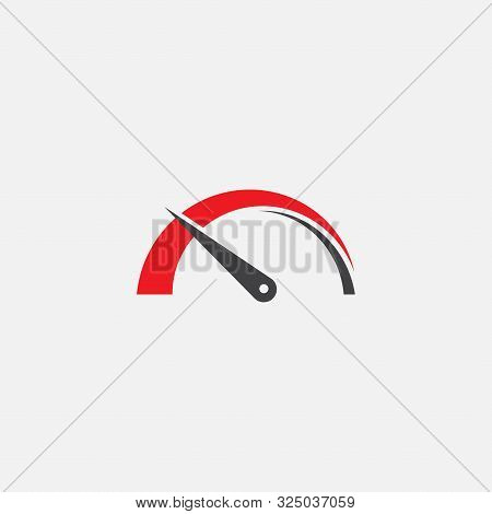 Speed Icon Design Vector. Illustration Logo Fast Letter Element, Faster Logo Design, Speedometer Ico