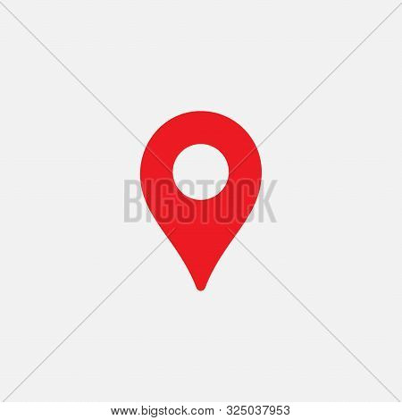 Pin Map Icon In Flat Style. Gps Navigation Vector Illustration O. N Isolated Background. Target Dest
