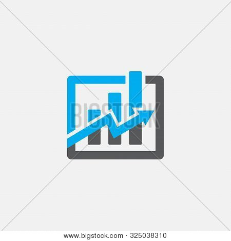 Bar Chart Flat Icon Design Template, Statistic Icon, Data Analytic Design Vector Illustration, Data 