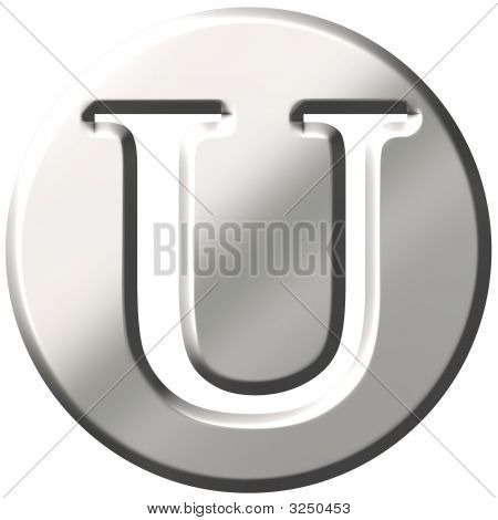 3D 钢字母 U