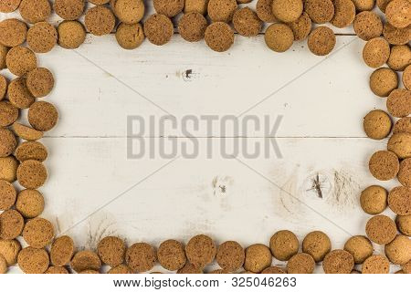 Frame Of Gingernuts For Traditional Dutch Holiday Sinterklaas