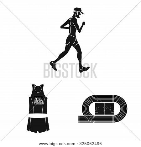 Vector Illustration Of Health And Fitness Logo. Set Of Health And Sprint Vector Icon For Stock.