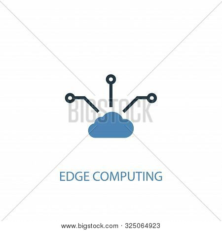 Edge Computing Concept 2 Colored Icon. Simple Blue Element Illustration. Edge Computing Concept Symb