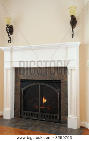 Chimenea de Gas encendido