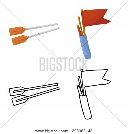 Vector Design Of Journey And Seafaring Sign. Collection Of Journey And Vintage Vector Icon For Stock