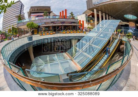 Timisoara, Romania - September 28, 2019: Iulius Town, A City In A City, One New Concept That Combine