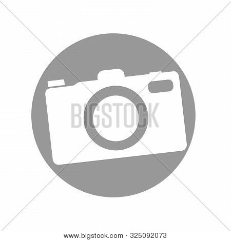 Icon Camera. Stock Vector Illustration On White Background.