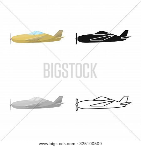 Vector Illustration Of Airplane And Air Logo. Collection Of Airplane And Small Stock Vector Illustra