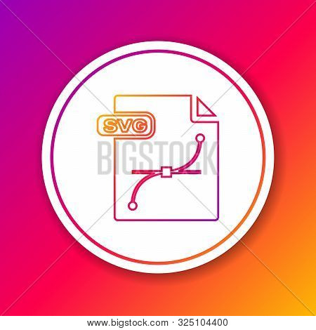 Color Line Svg File Document. Download Svg Button Icon Isolated On Color Background. Svg File Symbol