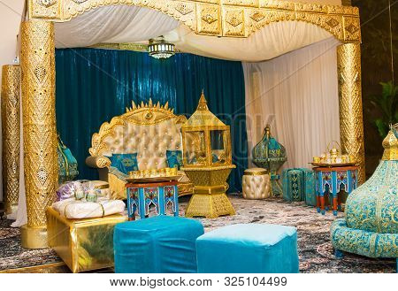 Beautiful Photo Of The Jewish Hupa , Wedding Putdoor .