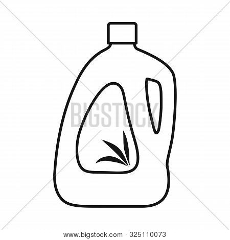 Vector Illustration Of Bottle And Plastic Sign. Web Element Of Bottle And Beverage Stock Vector Illu