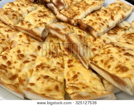Turkish Pide With Melted Cheese Kashar.