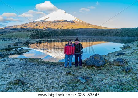19/09/2018 Cotopaxi Volcano, Cotopaxi Province, Ecuador The Majestic Cotopaxi Volcano With The Santo