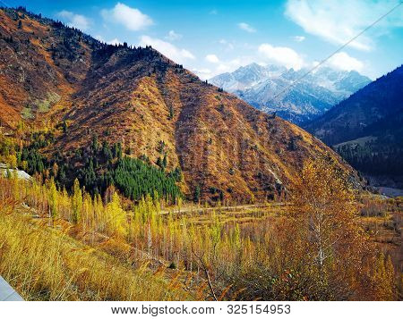 View At The  Chimbulak Ski-resort On The South-eastern Outskirts Of Almaty, Kazakhstan On Autumn