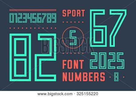 Numbers Font. Sport Vector &amp; Photo (Free Trial) | Bigstock