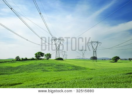 energi og høj spænding powerline
