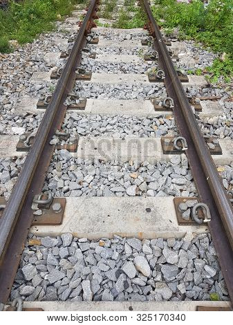 Railway Track Thailand Outback, Transportation Outdoors Concept