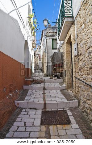 Yolun. Pietramontecorvino. Puglia. İtalya.