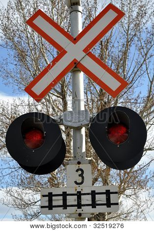 Jernbanen passage stopskilt