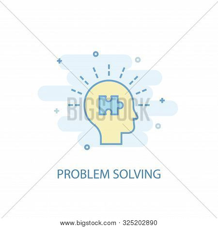 Problem Solving Line Concept. Simple Line Icon, Colored Illustration. Problem Solving Symbol Flat De